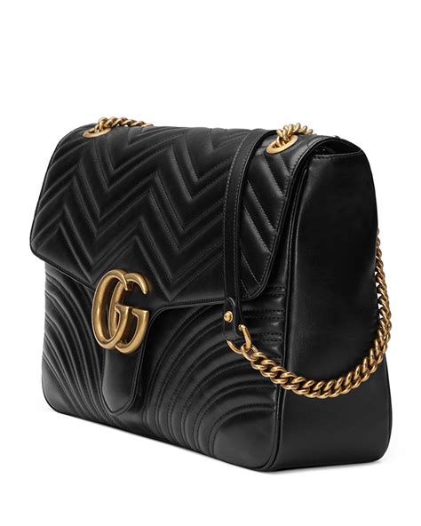 gucci black and white chevron bag|gucci marmont shoulder bag.